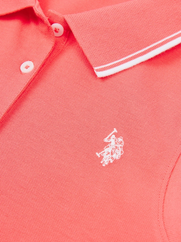 U.S. Polo Assn. Pink Womens Sleeveless Polo Shirt - Image 7 of 7