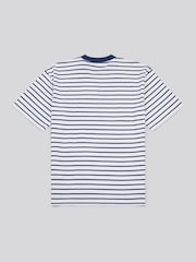 U.S. Polo Assn Blue Womens Monogram Rope Stripe T-Shirts - Image 6 of 8