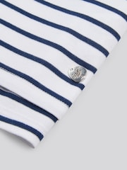 U.S. Polo Assn Blue Womens Monogram Rope Stripe T-Shirts - Image 8 of 8