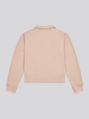 U.S. Polo Assn Natural Womens Collared Stripe Sweatshirt - Image 6 of 7