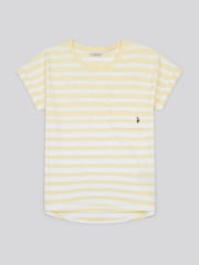 U.S. Polo Assn Yellow Womens Stripe Slub  T-Shirt - Image 5 of 7