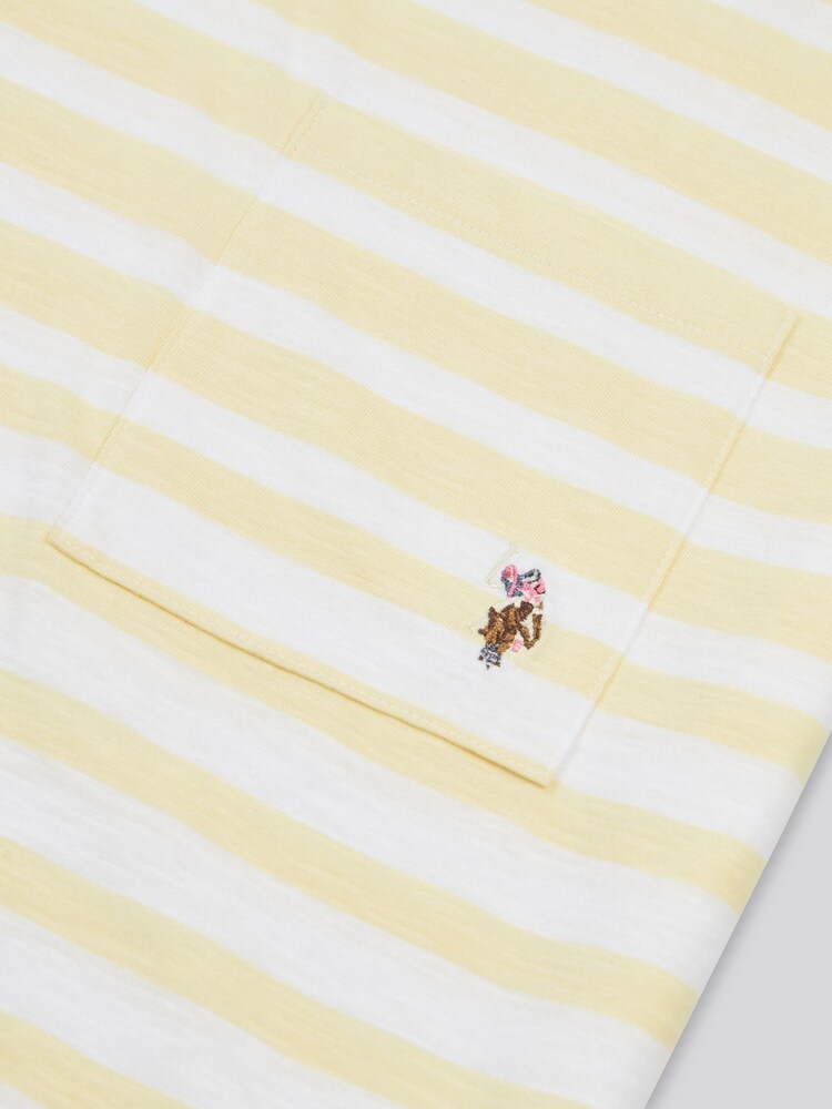 U.S. Polo Assn Yellow Womens Stripe Slub T-Shirt - Image 7 of 7 U.S. Polo Assn Yellow Womens Stripe Slub T-Shirt - Image 7 of 7