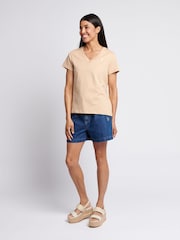 U.S. Polo Assn. Natural Womens Regular Fit V-Neck T-Shirt - Image 3 of 7