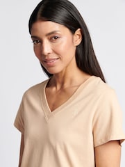 U.S. Polo Assn. Natural Womens Regular Fit V-Neck T-Shirt - Image 4 of 7