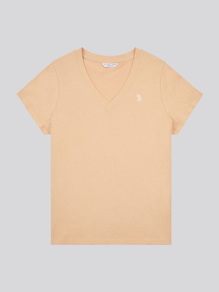 U.S. Polo Assn. Natural Womens Regular Fit V-Neck T-Shirt - Image 5 of 7
