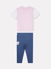 New Balance Blue Kids Jersey T-Shirt & Leggings Set - Image 2 of 5