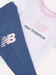 New Balance Blue Kids Jersey T-Shirt & Leggings Set - Image 3 of 5