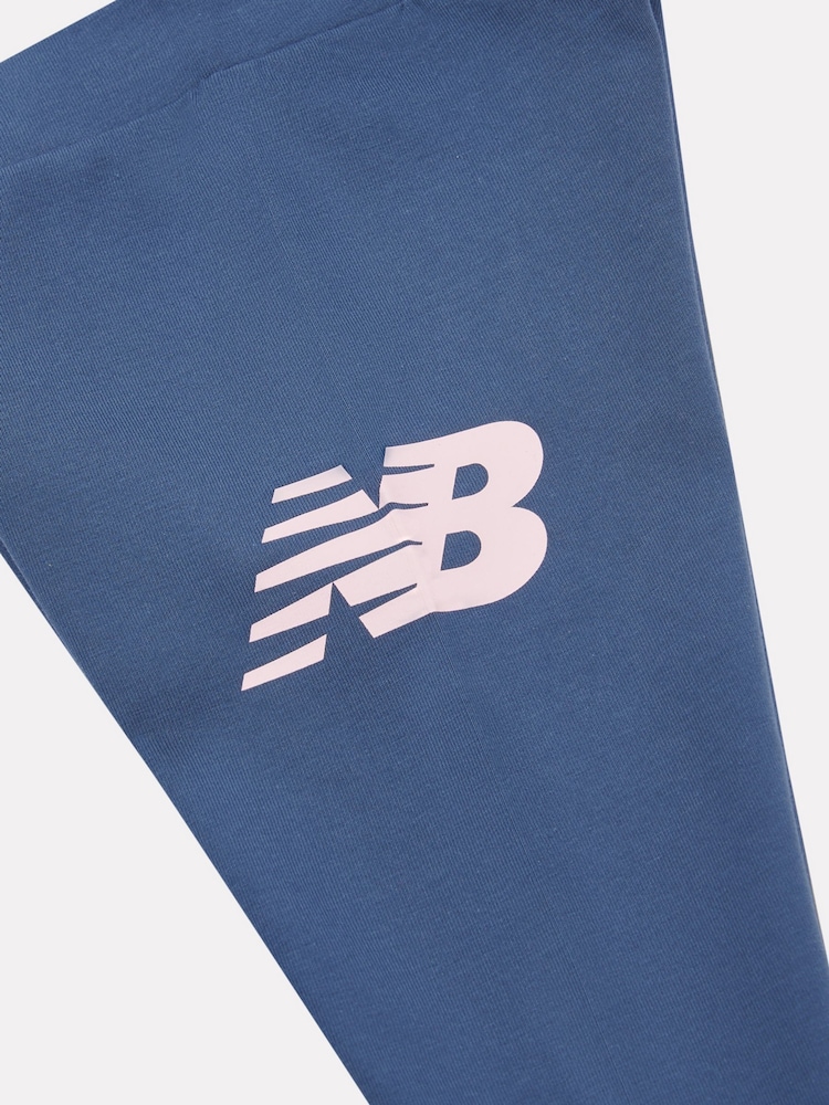 New Balance Blue Kids Jersey T-Shirt & Leggings Set - Image 5 of 5