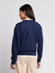 U.S. Polo Assn Blue Womens Premium Graphic Print Crew Sweatshirt - Image 2 of 7