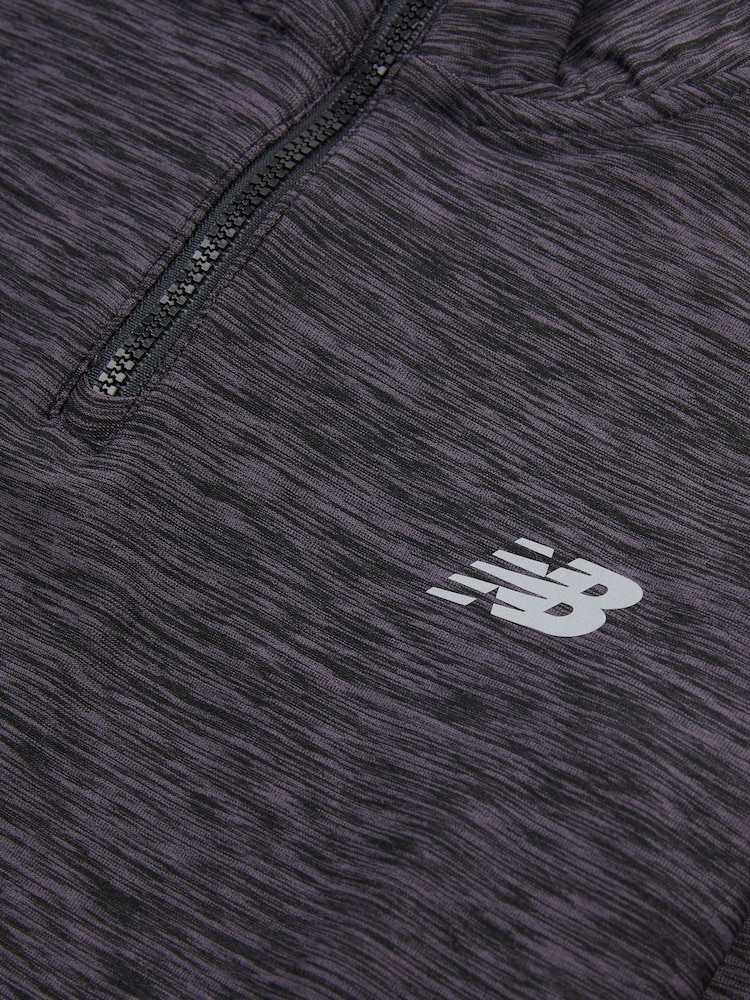 Schwarz - New Balance Athletics Sweatshirt mit Viertelreißverschluss und Stehkragen - Bild 3 von 3
