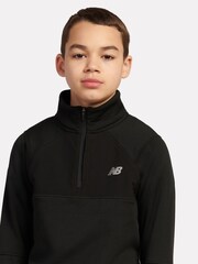 New Balance Black Kids Athletics Quarter Zip Sweat top - Image 4 of 8
