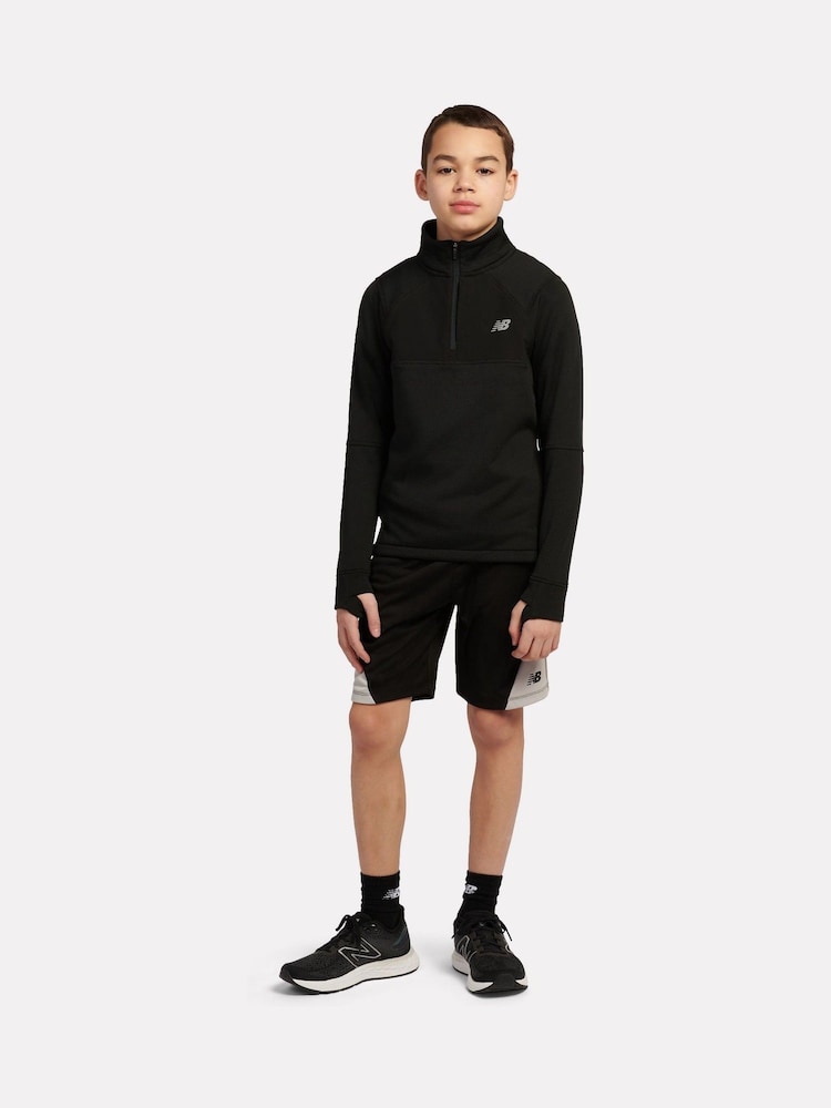 New Balance Black Athletics Quarter Zip Funnel Sweatshirt - Image 5 of 5