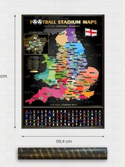 MenKind Black UK Football Stadium Scratch Map - Image 3 of 3
