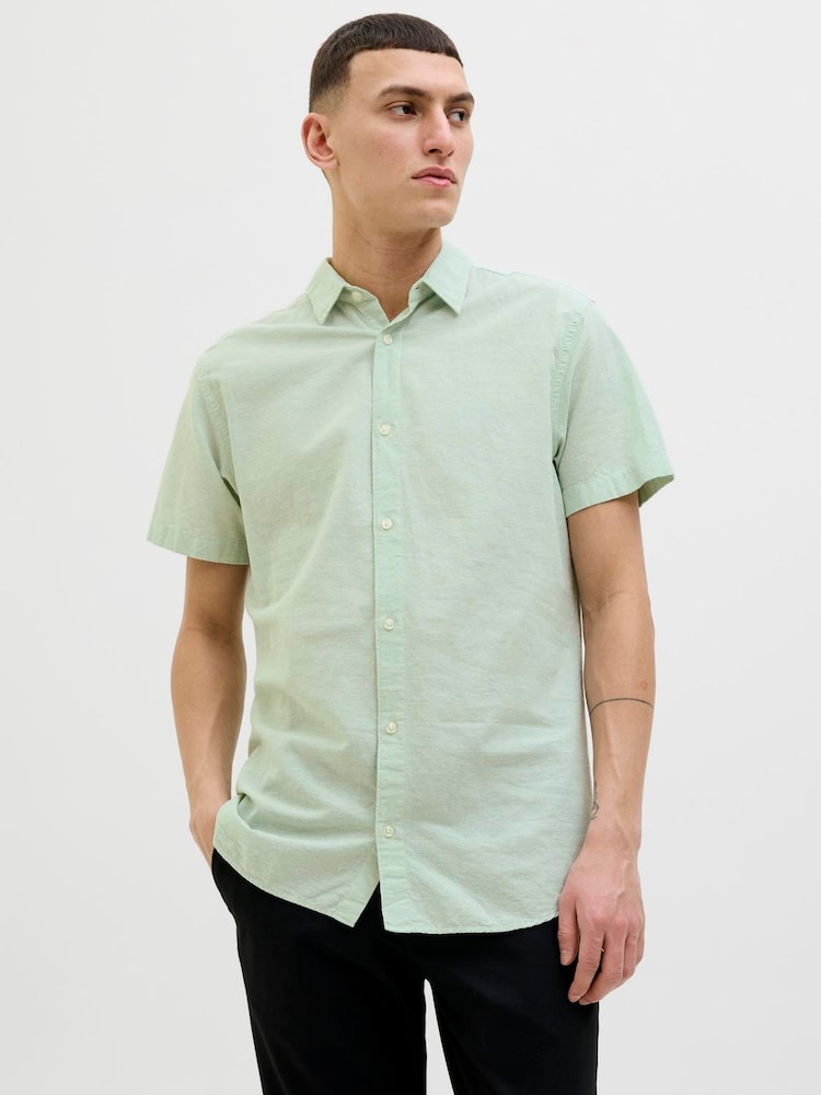 JACK & JONES Linen Blend Short Sleeve Shirt - Imagem 1 de 5