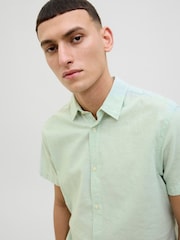 JACK & JONES Linen Blend Short Sleeve Shirt - Imagem 3 de 5