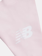 New Balance Pink Kids Stacked Logo Crew and Leggings Set - Image 5 of 5