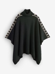 Rockett St George Black Star Knitted Poncho - Image 7 of 9