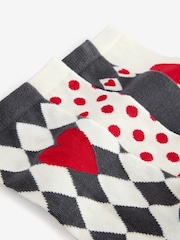 Rockett St George Black/White Spot and Harlequin 4 Pack Socks - Image 6 of 9