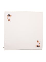 Wrendale Set of 4 Neutral Woodlanders Animal Print Fabric Napkins - Image 4 of 5
