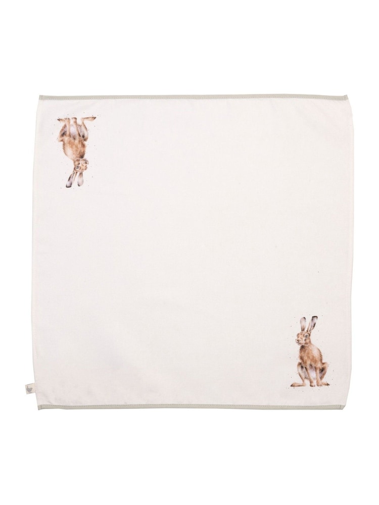Wrendale Set of 4 Neutral Woodlanders Animal Print Fabric Napkins - Image 5 of 5
