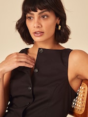 Nobodys Child Black Theo Slash Neck Waistcoat - Image 4 of 4