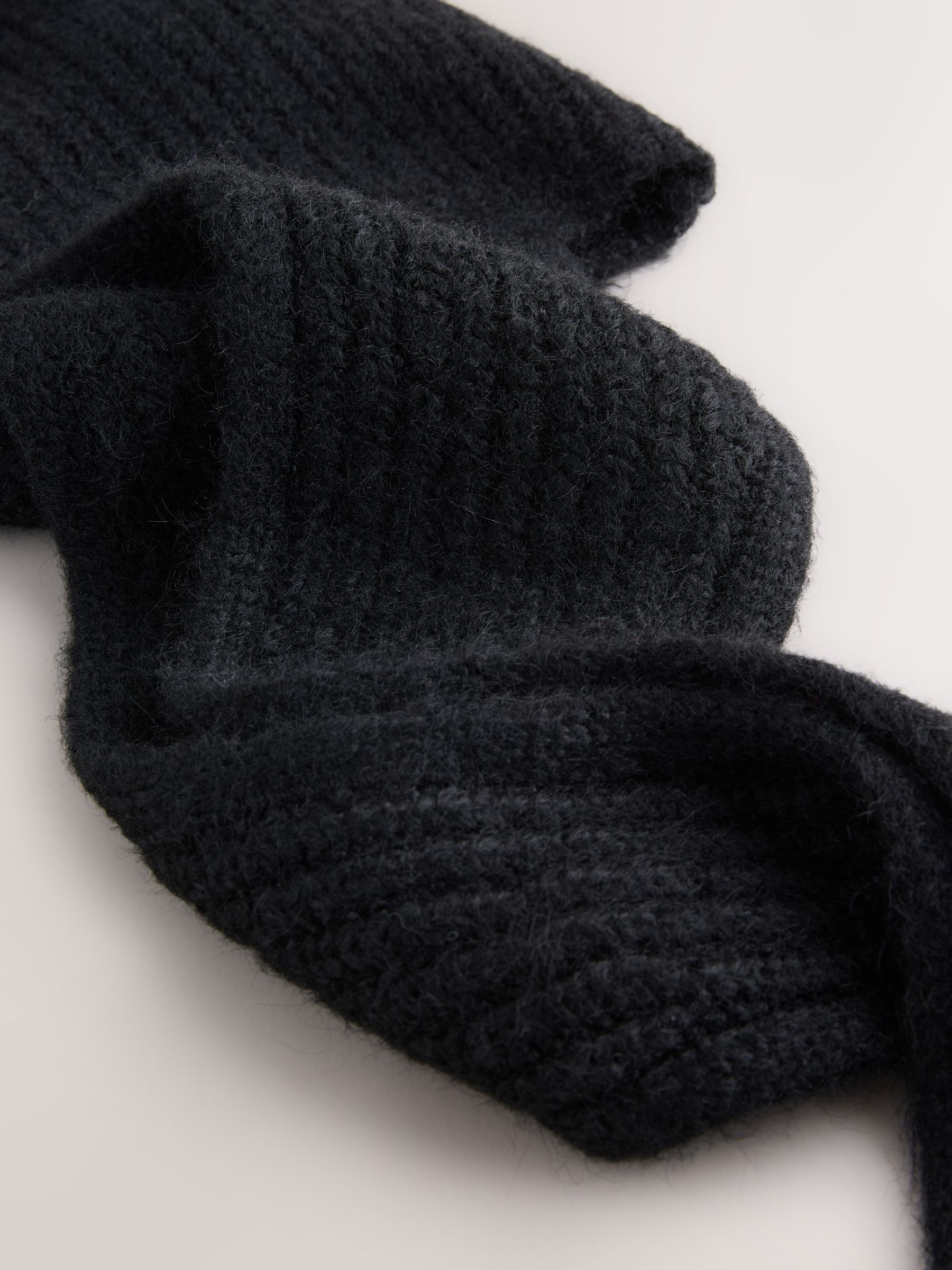 Buy Black Knitted Hooded Scarf from Next Australia