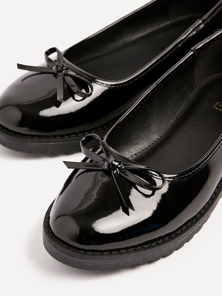 Linzi Black Quote Pumps With Bow Detail - Image 5 of 5