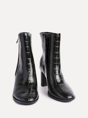 Linzi Black Jonas Block Heel Ankle Boots - Image 3 of 7