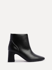 Linzi Black Cove Square Toe Block Heel Ankle Boots - Image 1 of 5