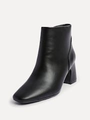 Linzi Black Cove Square Toe Block Heel Ankle Boots - Image 2 of 5