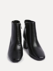 Linzi Black Cove Square Toe Block Heel Ankle Boots - Image 3 of 5