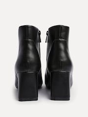 Linzi Black Cove Square Toe Block Heel Ankle Boots - Image 4 of 5
