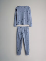 Navy Blue/Cream/Stripe - The Set 4 Pack Snuggle Fit Cotton Jersey Pyjamas Set - Bild 3 von 7