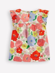 Boden Pink Juniper Frill Sleeve Woven Top - Image 2 of 3