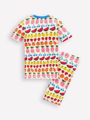 Boden Yellow Snug Short John Fruit Pyjamas - Image 2 of 3