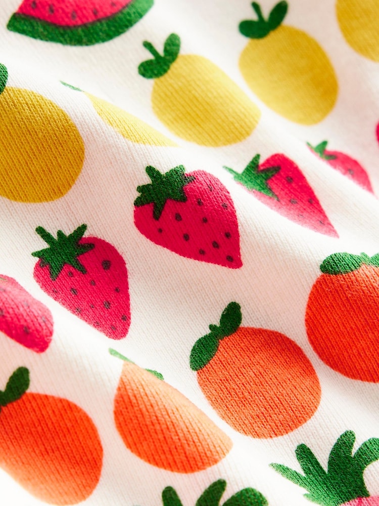 Boden Yellow Snug Short John Fruit Pyjamas - Image 3 of 3