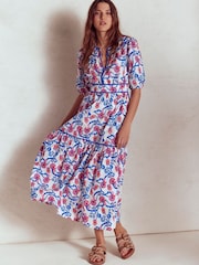 Boden Cream Rhea Embroidered Midi Dress - Image 3 of 6