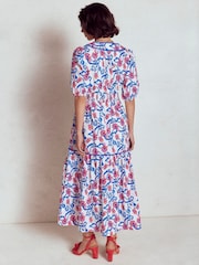 Boden Cream Rhea Embroidered Midi Dress - Image 4 of 6
