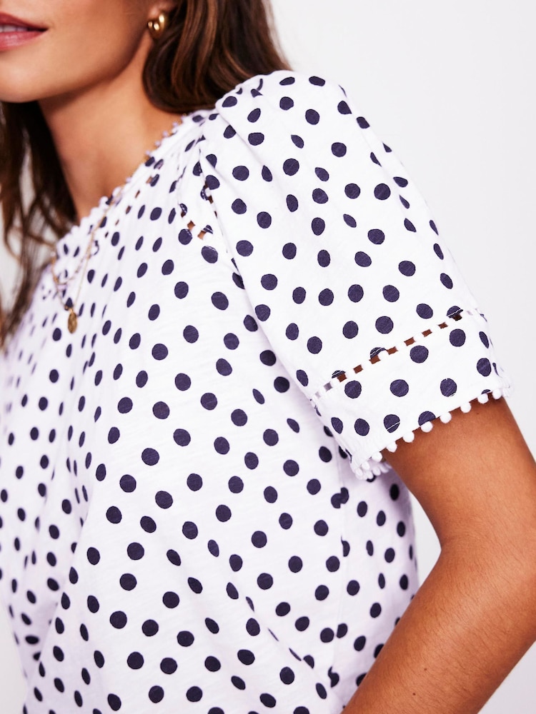 Boden Mila Trim Detail Blouse - Imagen 2 de 5