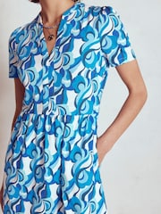 Boden Blue Naomi Short Sleeve Dress - Image 4 of 5