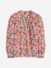 Boden Pink Cotton Notch Neck Top - Image 5 of 5