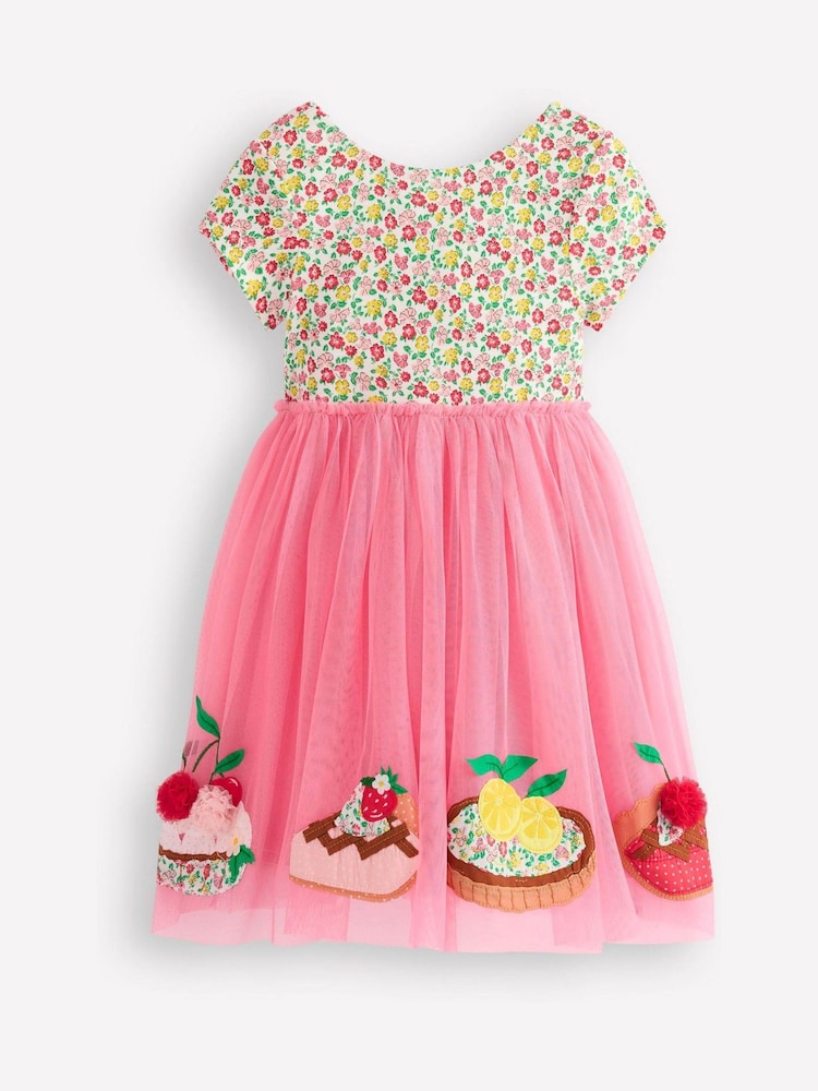Boden Pink Ami Appliqué Tulle Dress - Image 1 of 3 Boden Pink Ami Appliqué Tulle Dress - Image 1 of 3