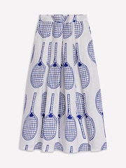 Boden Cream Verity Linen Tennis Midi Skirt - Image 5 of 5