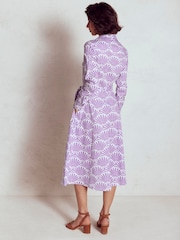 Boden Purple Amy Cotton Midi Shirt Dress - Image 3 of 5