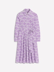 Boden Purple Amy Cotton Midi Shirt Dress - Image 5 of 5