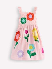 Boden Pink Annalisa Flower Print Appliqué Sundress - Image 2 of 4