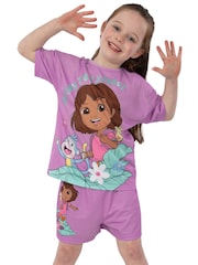 Character Purple Dora The Explorer Short Pyjamas - Image 3 of 10