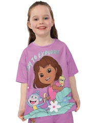 Character Purple Dora The Explorer Short Pyjamas - Image 4 of 10