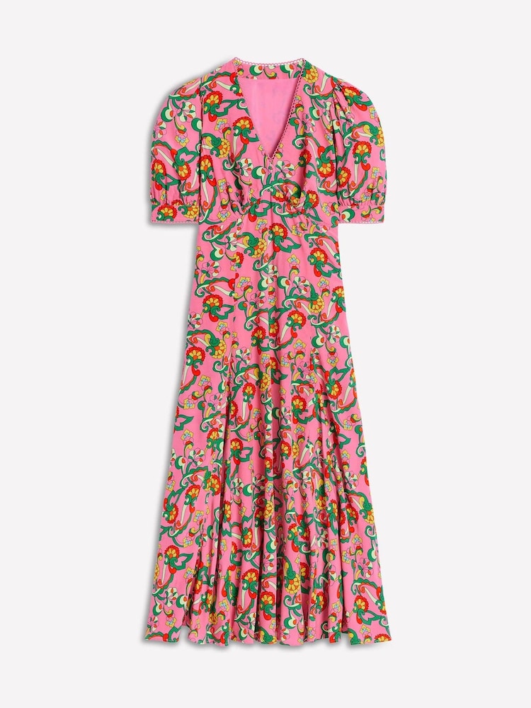 Boden Pink Rosie Godet Tea Dress - Image 5 of 5