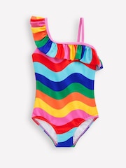 Boden Pink Lila One Shoulder Rainbow Swimsuit - Image 1 of 3